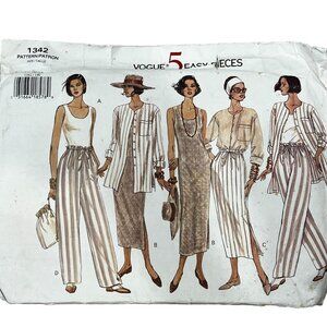 Vogue Five Easy Pieces Sewing Pattern 1342 Size 14-16-18